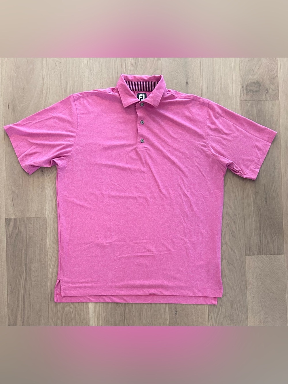 Footjoy Pink Dri Fit Golf Polo Shirt